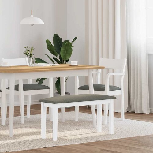 VidaXL klop 90 cm Bela masivna lesena guma Slike
