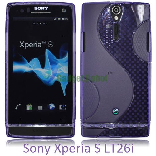  Gumijasti / gel etui S-Line za Sony Xperia S LT26i - vijolični Cene