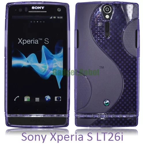  Gumijasti / gel etui S-Line za Sony Xperia S LT26i - vijolični