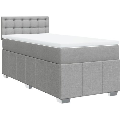 Maison Chic Box spring postelja - Vzmetna postelja z vzmetnico svetlo siva 80x200 cm blago SL11996, (21905264) Slike