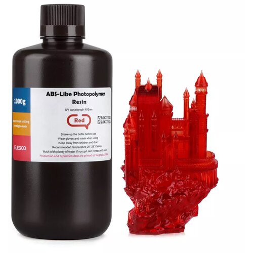 Elegoo ABS-like Resin 1kg Clear Red Cene