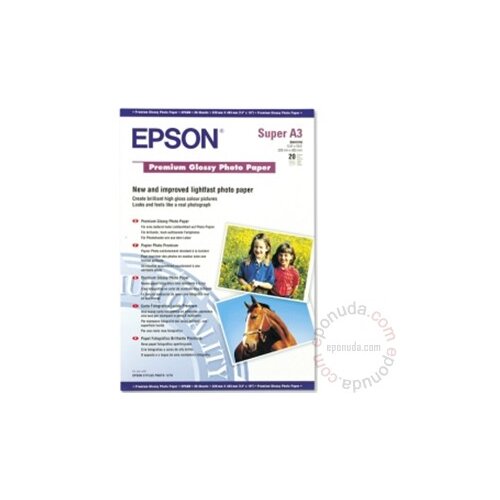 Epson S041334 A3 (20 listova) Premium semigloss foto papir Cene