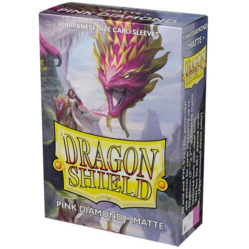 Arcane Tinmen Dragon Shield 60 Japanese Size Sleeves - Pink Diamond Matte Cene