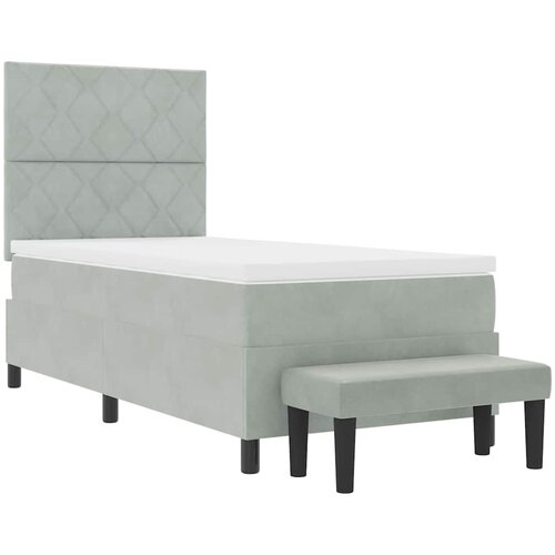  Krevet s opruga kutije Svijetlo siva 200 x 90 cm Bar&amp;scaron;un Slike