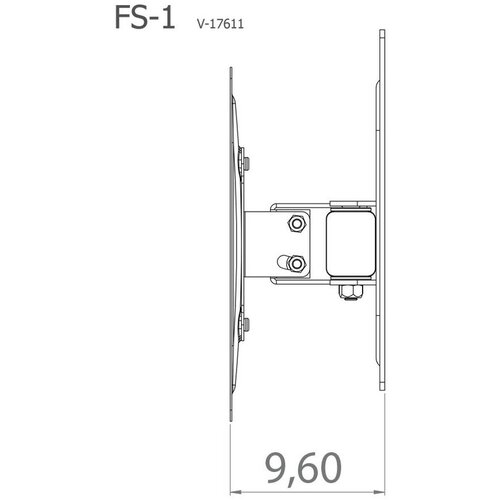 MID.YOU Stenski Nosilec Za Tv Fs 1, Srebrna, 24,33 Cm Slike