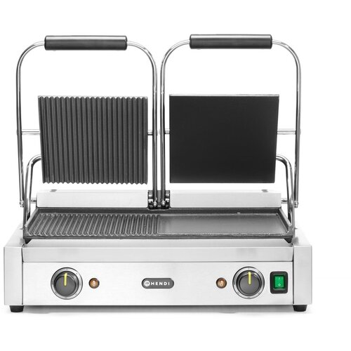Hendi kontaktni ro&amp;scaron;tilj - dvostruki, polu-glatko, polu-rebrasto, 230V/3600W, 570x375x(H)216mm Slike