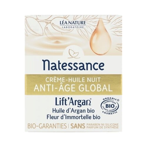 Natessance lift&amp;#039;argan anti-aging kremasto ulje za noć Slike