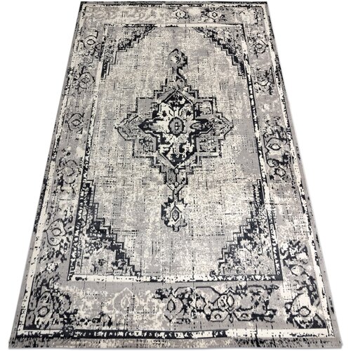 RugsX Preproge Preproga Vintage Okvir rozeta opran 22235556 siva 120x170 cm Siva Cene