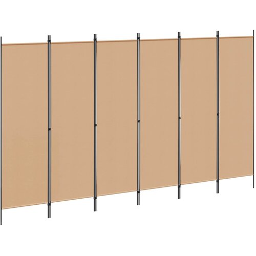  Razdjelnik prostora s 6 panela Bež 300 x 180 cm Tkanina Cene