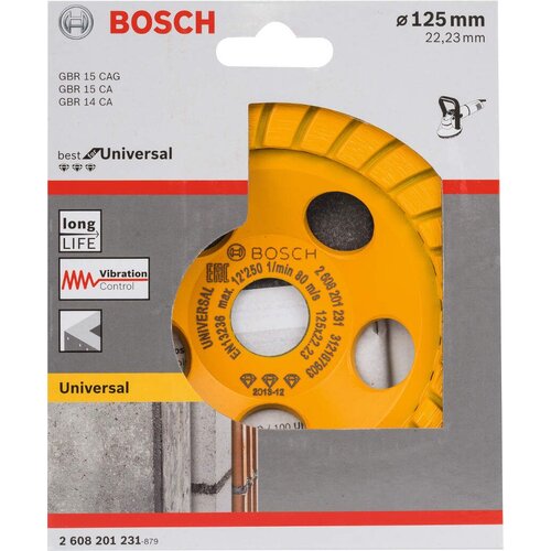 Bosch dijamantska lončasta ploča Best for Universal Turbo 125 x 22,23 x 5 mm - 2608201231 Slike