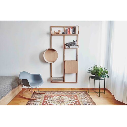 MiaCara Konstrukcija za mačje leži&amp;scaron;če Alto House Oak Natural &amp;ndash; Slike
