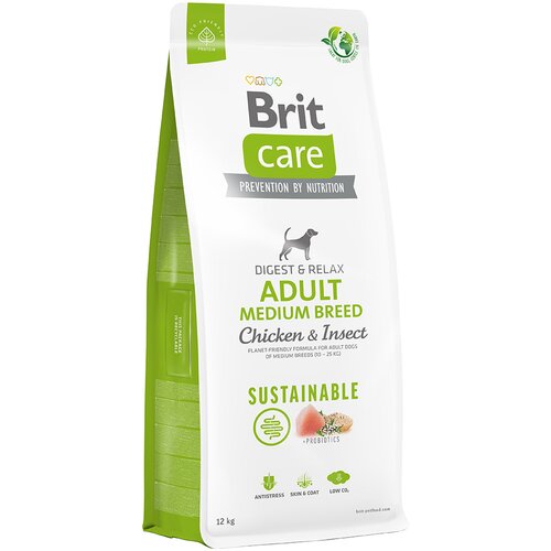 Brit Care Dog Sustainable Adult Medium Breed piščanec & insekti - Varčno pakiranje: 2 x 12 kg Cene