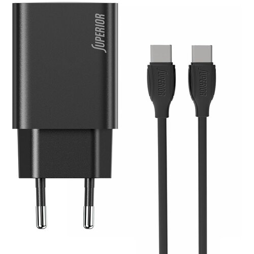 Superior kućni punjač SU-P103 super fast pd 25W 3A type c na type c/ crna Cene