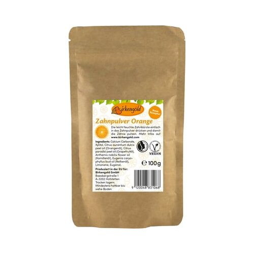 Birkengold prah za zobno pasto - oranžna - Za ponovno polnjenje 100g Cene