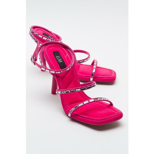 LuviShoes ANJE Women's Fuchsia Heeled Shoes Slike