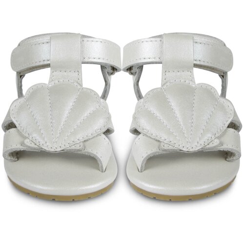 Donsje&amp;reg; otro&amp;scaron;ki sandali ushy scallop off white metallic leather Slike