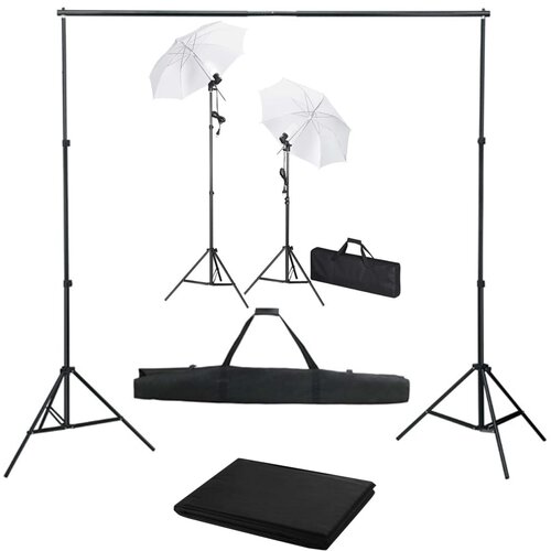 The Living Store komplet za fotografski studio z ozadjem, svetilkami in dežniki - studijski komplet, (21831289) Slike