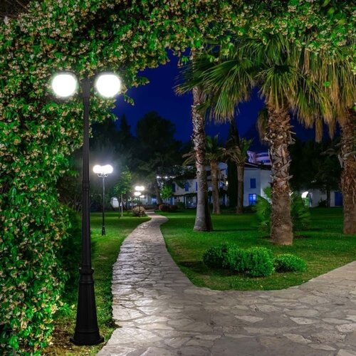  Spolja&amp;scaron;nja lampa 2xE27/60W/230V IP44 199 cm crna Slike