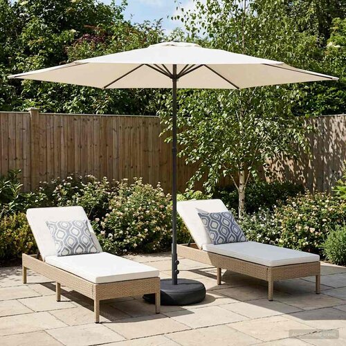  Vrtni Parasol s Podnožjem 300 x 300 cm Poliester Pravokutni Cijene