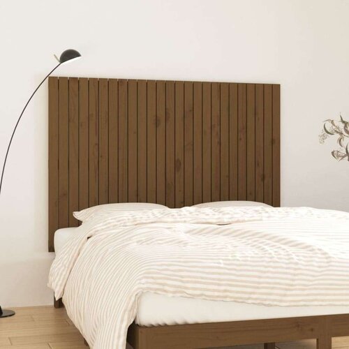  Stensko posteljno vzglavje medeno rjavo 159,5x3x110 cm borovina, (20735638) Slike