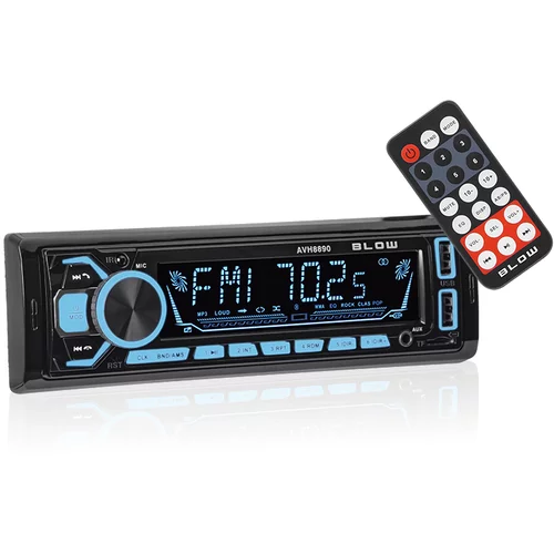  12V 1DIN RGB auto radio 4x45W MP3 2x USB Bluetooth aplikacija