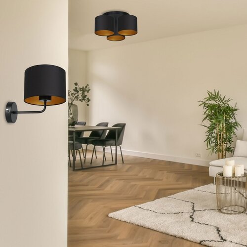  Zidna lampa ARDEN 1xE27/60W/230V crna/zlatna Slike