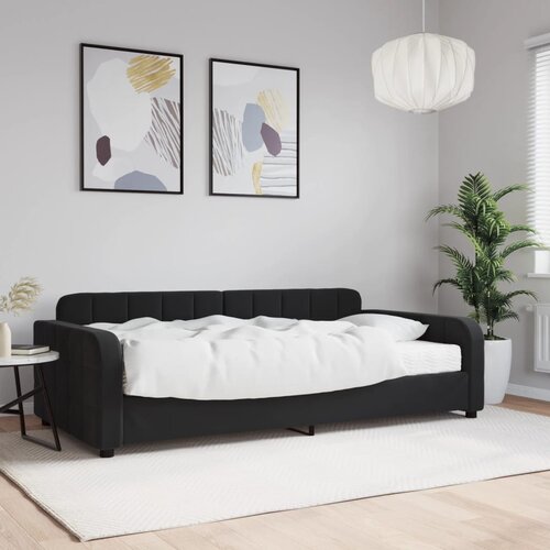  Dnevni krevet s madracem crni 100 x 200 cm bar&amp;scaron;unasti Slike