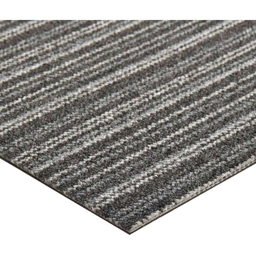  Tepih 20 pcs Prugasta antracit 50 x 50 cm 100% Polipropilen - Prugasta antracit Slike