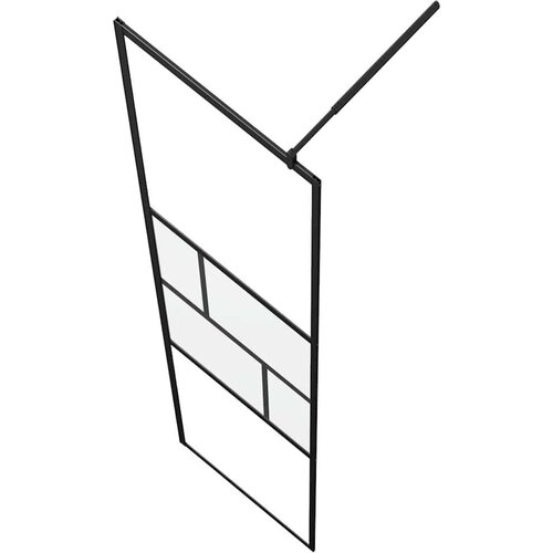  Zid za walk-in tu&amp;scaron; Crna 80 x 195 x 0.5 cm Staklo i aluminij Slike