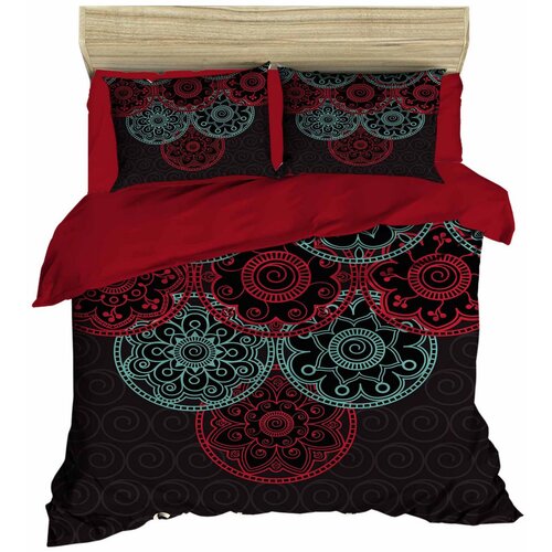  462 redblackmint double quilt cover set Cene