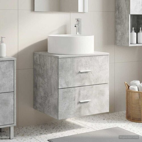  Umivaonik s policom Betonska siva 49,5 x 44,5 x 65,5 cm Cene