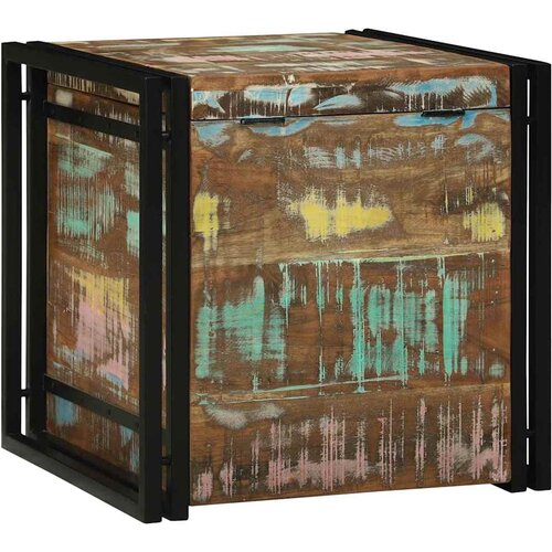  Kutija za spremanje 50 x 50 x 50 cm Čvrsto drvo iz reciklaže Slike