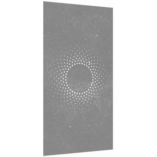  Vrtni zidni ukras 105 x 55 cm od čelika COR-TEN s uzorkom sunca Slike