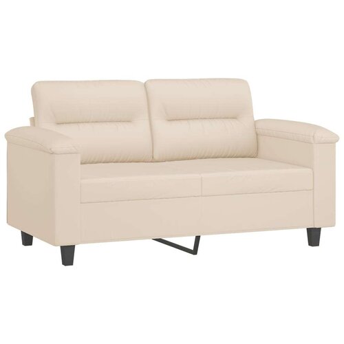  3-dijelni set sofa s jastucima bež tkanina od mikrovlakana Slike