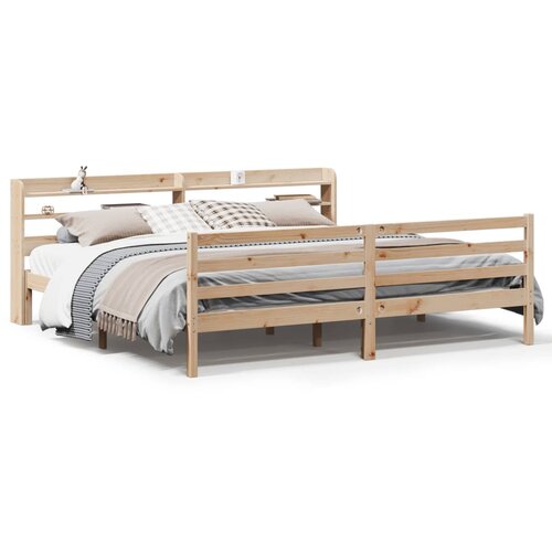 vidaXL Okvir kreveta s uzglavljem 180 x 200 cm masivna borovina Cijene