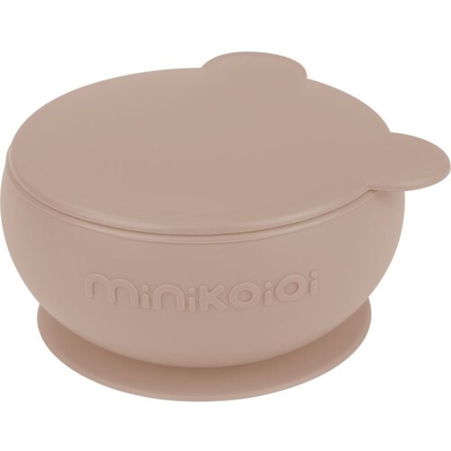 Minikoioi Bowl Bubble Beige silikonska zdjelica s vakuumskim držačem 1 kom Slike