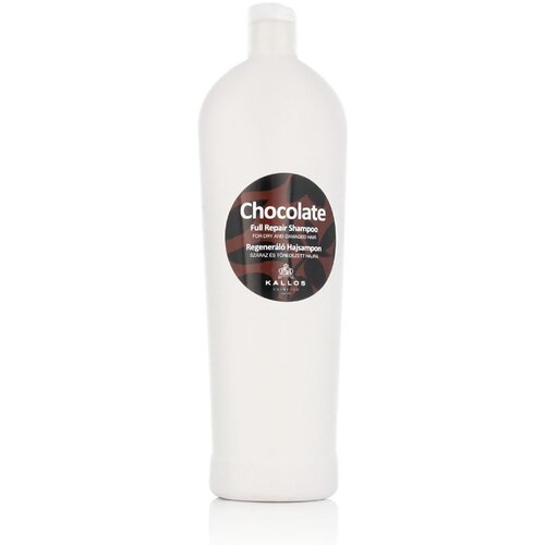 Kallos Cosmetics Chocolate obnovitveni &amp;scaron;ampon za suhe in po&amp;scaron;kodovane lase 1000 ml za ženske Slike