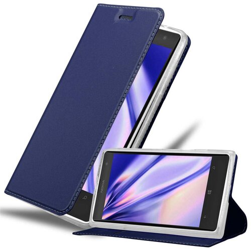 Cadorabo Ohi&scaron;je, združljivo z Nokia Lumia 1020 v klasična temno modra - Za&scaron;čitni ovitek z magnetnim zapiranjem, stoječo funkcijo in režo za kartice, (20552278) Cene