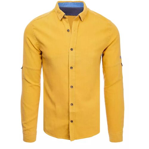 DStreet Men&amp;#039;s mustard shirt DX2253 Slike