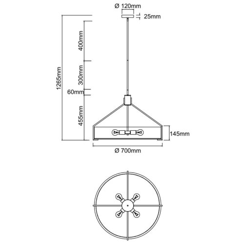 Open Design OR85662 - Luster na &amp;scaron;tapu DORETTO 6xE27/15W/230V prečnika 70 cm zlatna/bela Slike