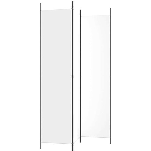  Sobna pregrada s 3 panela bijela 150 x 220 cm od tkanine Slike