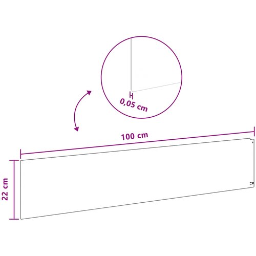  Ograda oko Travnjaka 20 pcs 100 x 22 cm Čelik Rđa Slike
