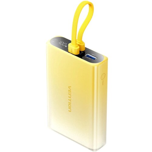 Vention 10000mAh power bank with LED display, USB-C + Lightning + USB-A, 22.5W (yellow) Cijene
