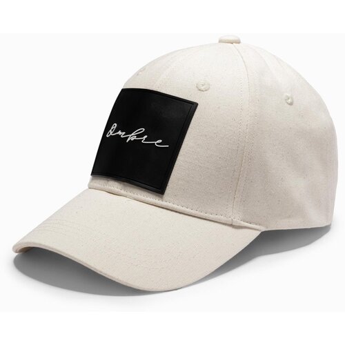Ombre Men&amp;#039;s baseball cap with large patch - cream Slike