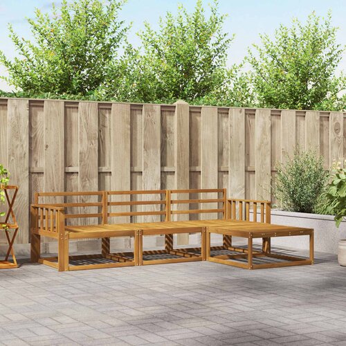  Set vanjskih sofa 4 pcs Prirodna Čvrsto drvo akacije Cene