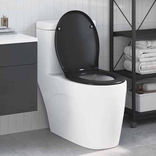  WC daska Crna 47 x 37 x 4 cm Duroplast Cene