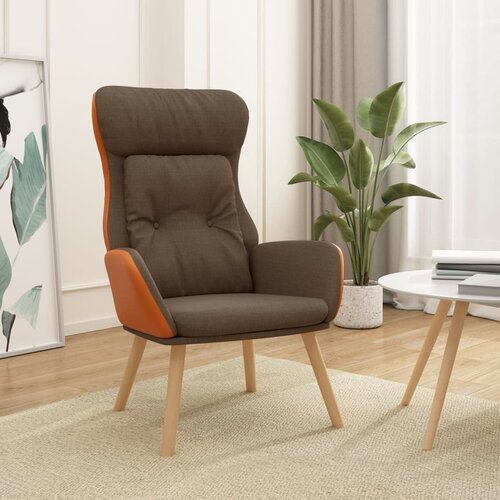 vidaXL stol za sproščanje rjavo blago in PVC Cene