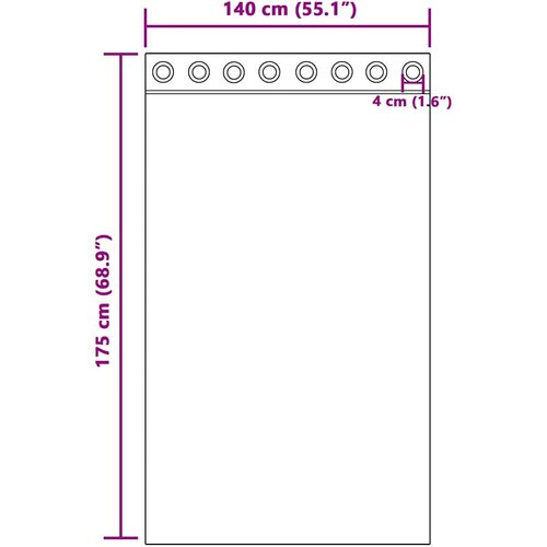  Zavjese za blackout s prstenovima 2 pcs Svijetlo siva Slike