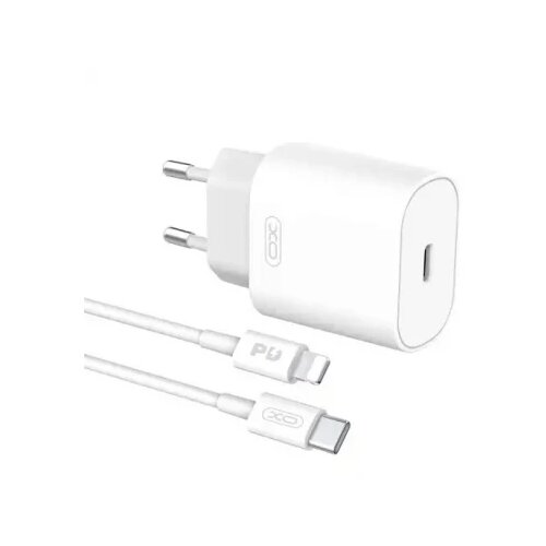 XO Punjač za mob. L91 25W + kabl Type-C na Lighting FAST beli Slike