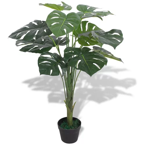 vidaXL Umetna rastlina monstera v loncu 70 cm zelene barve